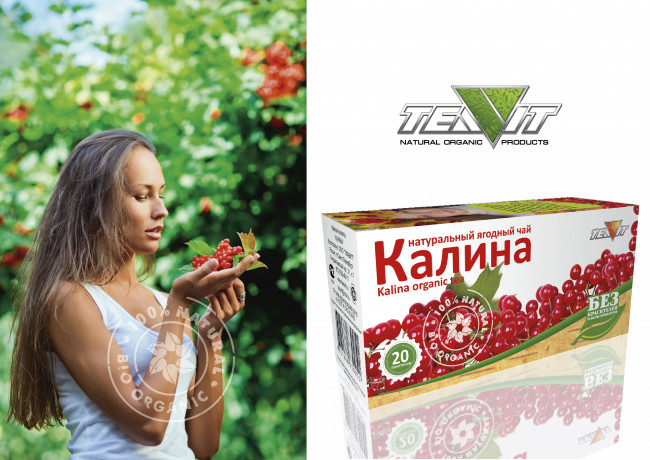 Натуральный ягодный чай "Калина" в фильтр-пакетах
