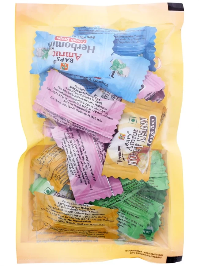 Индийские леденцы от кашля Ассорти, 3 пакета по 20 шт.