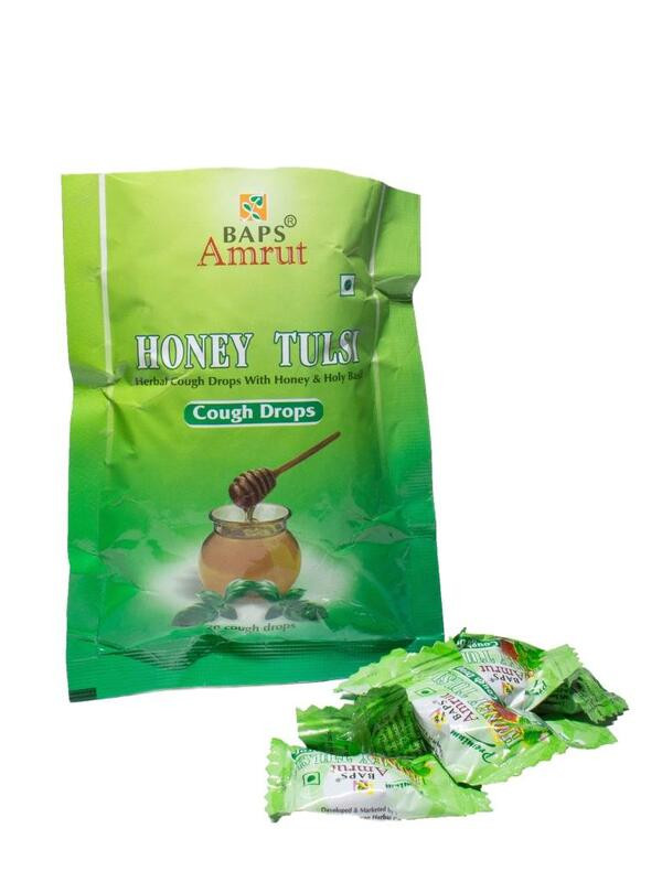 Индийские леденцы от кашля Мед & Тулси (Honey & Tulsi Cough Drops) 3 пакета по 20 шт.