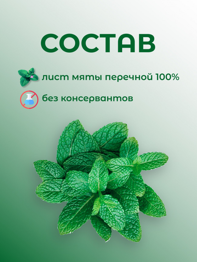 Натуральный травяной чай "Мята" Дары Байкала 50 гр.