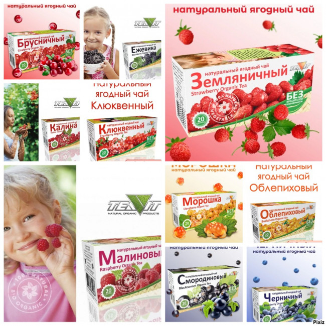 Натуральный ягодный чай "Ассорти" фильтр-пакеты набор 10 шт.: брусника ежевика земляника калина клюква малина морошка облепиха смородина черника