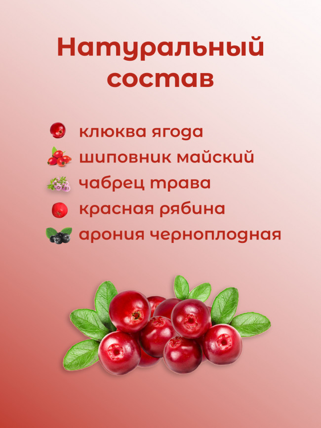 Натуральный ягодный чай "Клюквенный" в фильтр пакетах, набор 3 штуки Натуральный ягодный чай "Клюквенный" в фильтр пакетах, набор 3 штуки