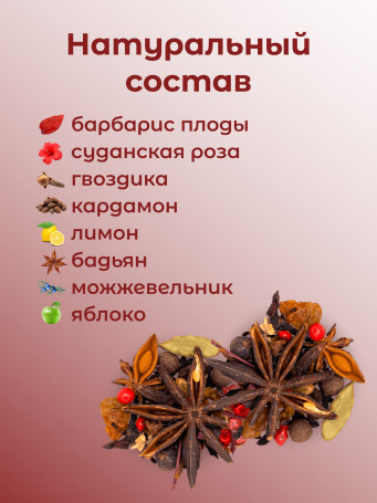 Натуральный чай "Глинтвейн" в фильтр-пакетах