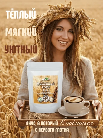Ячменный напиток 3в1 без кофеина 150 г