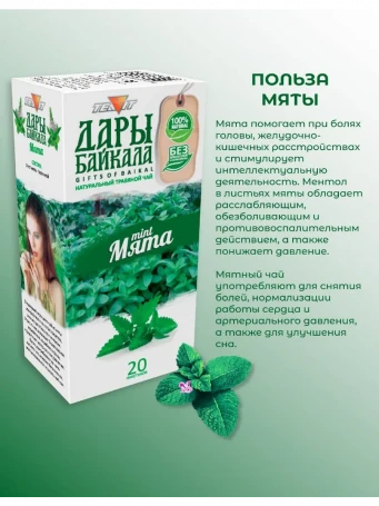 Чай Мята Дары Байкала 20 пакетиков