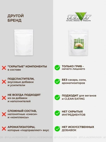 Ежовик гребенчатый сушеный молотый 100 г